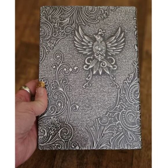 Silver Tone Phoenix Bird 3D Jeweled Diary Notebook - Picture 4 of 6